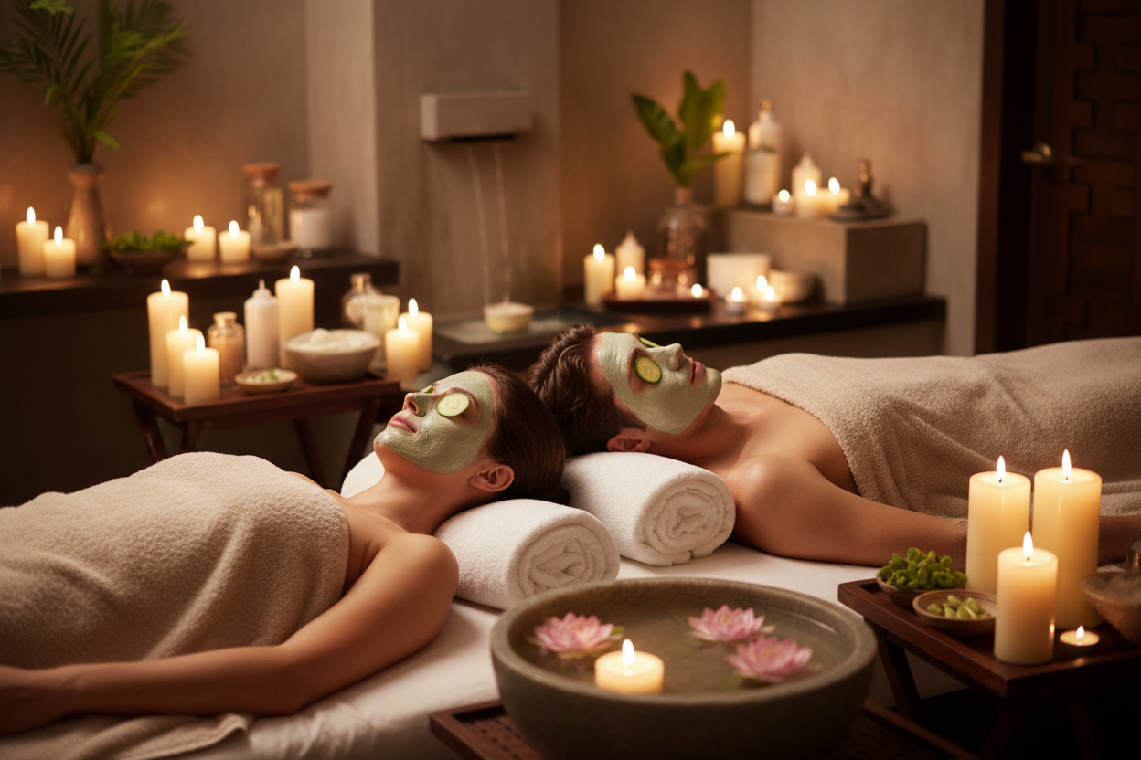 facial skin care treatment couples