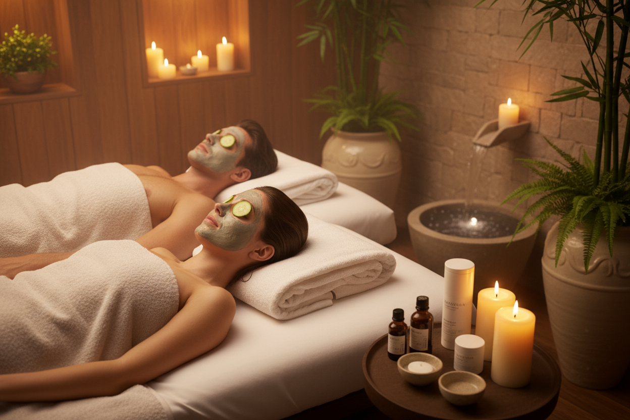 facial skin care treatment couples